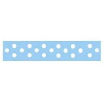 Celebrate Baby Blue Spotty Grosgrain Ribbon