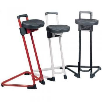 Siège debout-assis mousse ergonomique réglable 600-850 mm tube acier gris clair