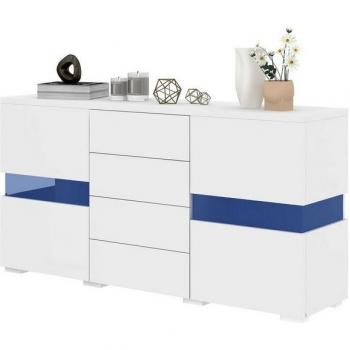 MODFU Wohnzimmer‑Kommode 140 cm – LED‑Beleuchtung, Zwei‑Türen