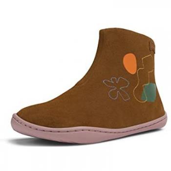 Botas cortas para niña Camper Peu Cami K900216-006 en piel nobuck marrón, talla 27 EU
