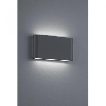Terapia Lumínica Thames II: Aplique Doble Emisión IP54 Antracita 17 cm