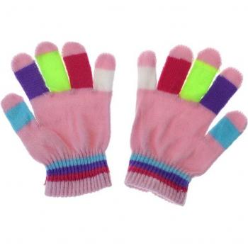Gants festifs multi‑couleurs – 1 paire