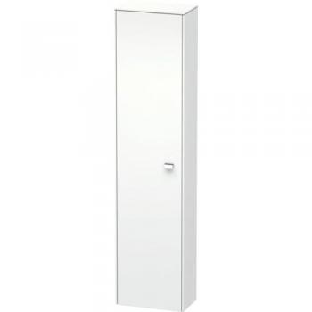 Armoire de salle de bain Duravit Brioso, dimensions 177x42x24 cm, finition Blanc Mat, porte à gauche, poignée chromée