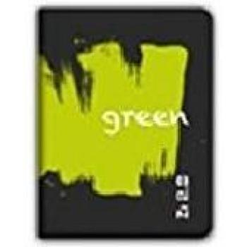 Ziron ZX011 Custodia Libro Nero Verde in Fibra Finta Pelle Anticorrosione
