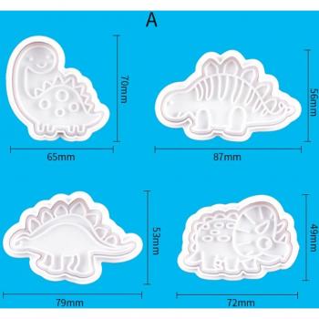 Cute Dinosaur Cookie Cutters for Kids