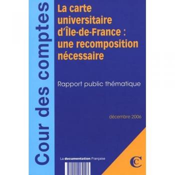 Carte universitaire d'Ile-De-France, une recomposition nécessaire