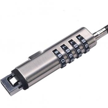 Serrure de protection pour ordinateur portable avec câble en acier inoxydable