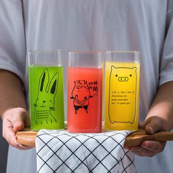 Tazas de vidrio borosilicato para desayuno en casa, set de 3