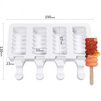 4-Cavity Ice Cream Popsicle Silicone Mold