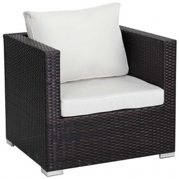 Sillón de Playa Ibiza Marrón en Resina Trenzada