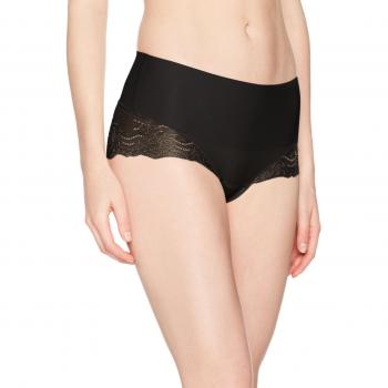 Braga reductora de talle alto con detalles de encaje sin costuras