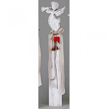 Deko-Ständer aus Holz mit Engelmotiv, 72 cm