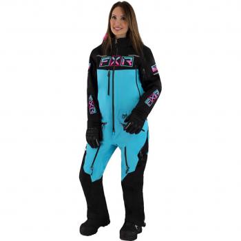 Traje FXR Maverick F.A.S.T. para Mujer con Aislamiento Negro-Azul-Rosa