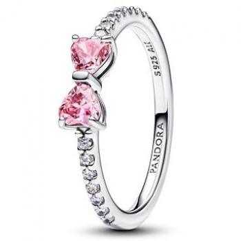 Pandora Silver Ring with Pink Bow