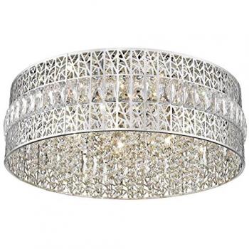 Spring Lighting 7 Light Contemporary Ceiling Light in Chrome and Crystal