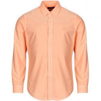 Ralph Lauren Camisa Oxford Leve para Homens, Manga Comprida, Tinta Mineral