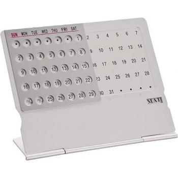 Metal Perpetual Desktop Calendar