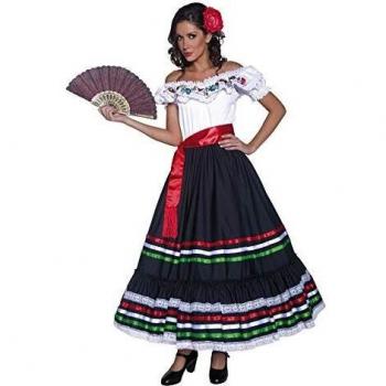 Disfraz de Señorita del Oeste Color Negro y Blanco