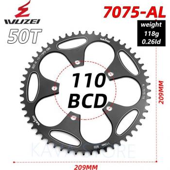 WUZEI Road Bike Chainring 110/130 BCD AL7075 56T