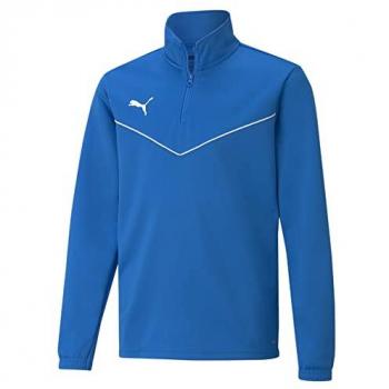Felpa Puma Teamrise Mezza Zip Blu