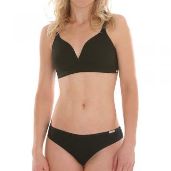COMAZO Damen Veganer Soft-BH mit Spacer-Materialien und weichem Tragegefühl, einfarbig schwarz, Einheitsgröße