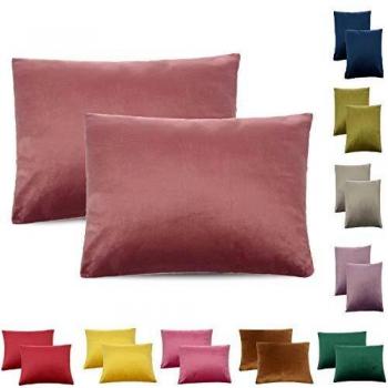 CALIYO Housse de Coussin Velours 2 pièces 30x50cm