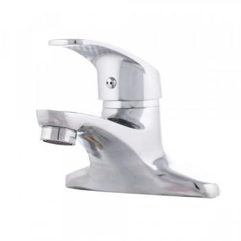 Rubinetto per lavello monocomando in lega di zinco, finitura cromata, acqua calda e fredda