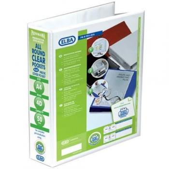 Bantex Presentation Binder PVC 4D Ring 50mm A4 White