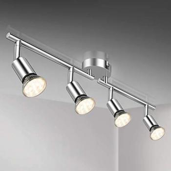 Defurhome 4-Way Adjustable Ceiling Light with GU10 Bulbs