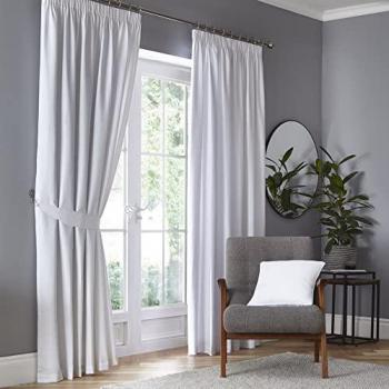 Fusion Dijon Pencil Pleat Blackout Thermal Curtains 168 x 183 cm