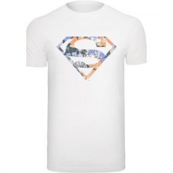 F4NT4STIC Superman Floral Logo T-Shirt für Männer, Rundhals