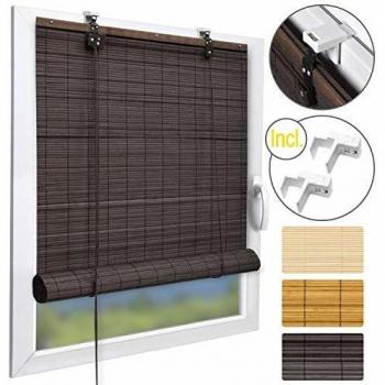 Persiana Rollo de Bambú Calidad Robusta 160x90 cm