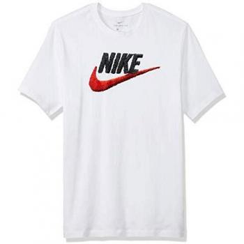 T-Shirt Nike M NSW Brand Mark, Blanc/Noir/Rouge, XS