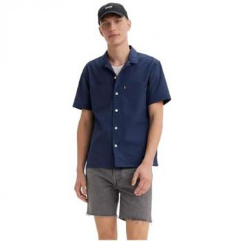 LEVI'S Kurzarmhemd STANDARD CAMP SHIRT BLUES Herren, Blau, Größe XL