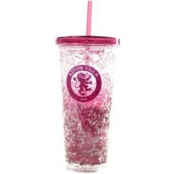 Ein‑Stück-Aston-Villa-FC‑Gefrierbecher 600 ml – mit Stil‑Strohhalm