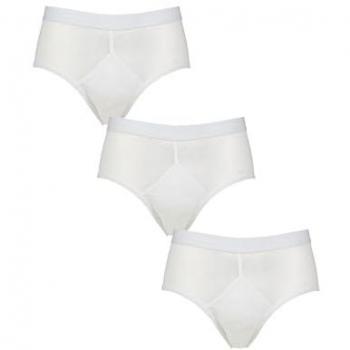 High Rise Cotton Briefs – 3 Pack for Men (Glenmuir, White, XL)
