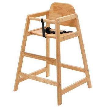 Emma Chaise haute empilable bois nature