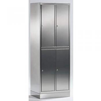 Armadio in acciaio inox con 4 ripiani