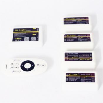 Cinta LED 12‑24 V 4‑Zonas, Control Remoto Inalámbrico (WiFi/RF)