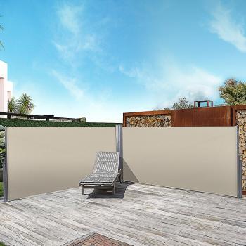 Outsunny Double Steel Pull-Out Side Awning