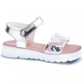 Sandalias Pablosky para niña con efecto espejo y velcro