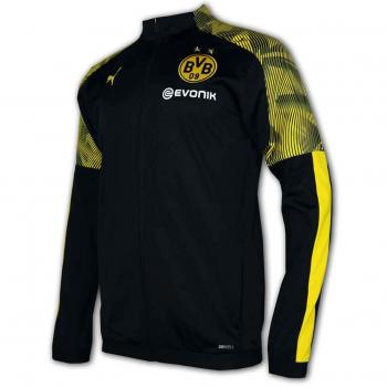 PUMA Herren BVB Poly-Trainerjacke, Evonik-Logo, Schwarz/Gelb, XL (Herren)