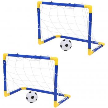 Paquete de Fútbol Indoor 8x: Balón, Poste, Red y Compresor de Aire