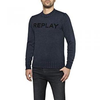 Suéter de hombre Replay Uk3054.000.g22454g, Azul (Deep Blue 970), XL