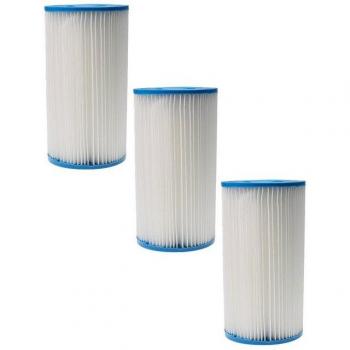3x Blue and White Filter Cartridges for Intex EasyPool