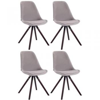 Set di 4 sedie da pranzo Toulouse grigio cappuccino