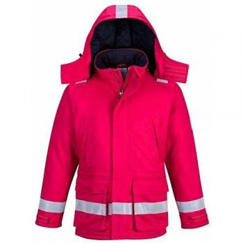 Portwest FR59RERM FR Anti-Static Winter Jacket in Medium, Red