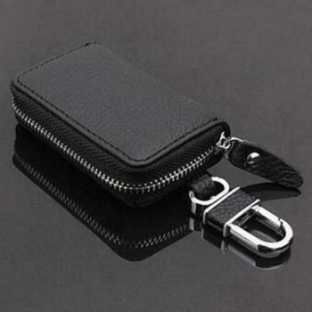 Black PU Leather Key Holder for Auto and Truck Keys