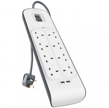 Belkin 8-Way Surge Protected Power Strip with USB 2m