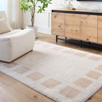 Livabliss Beige‑Brown Green Grey Shag Rug 200x275